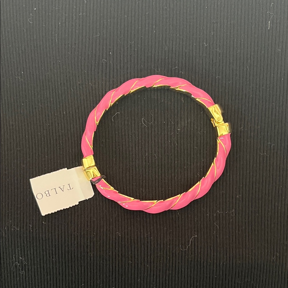 Talbots Pink and Gold Twist Bracelet